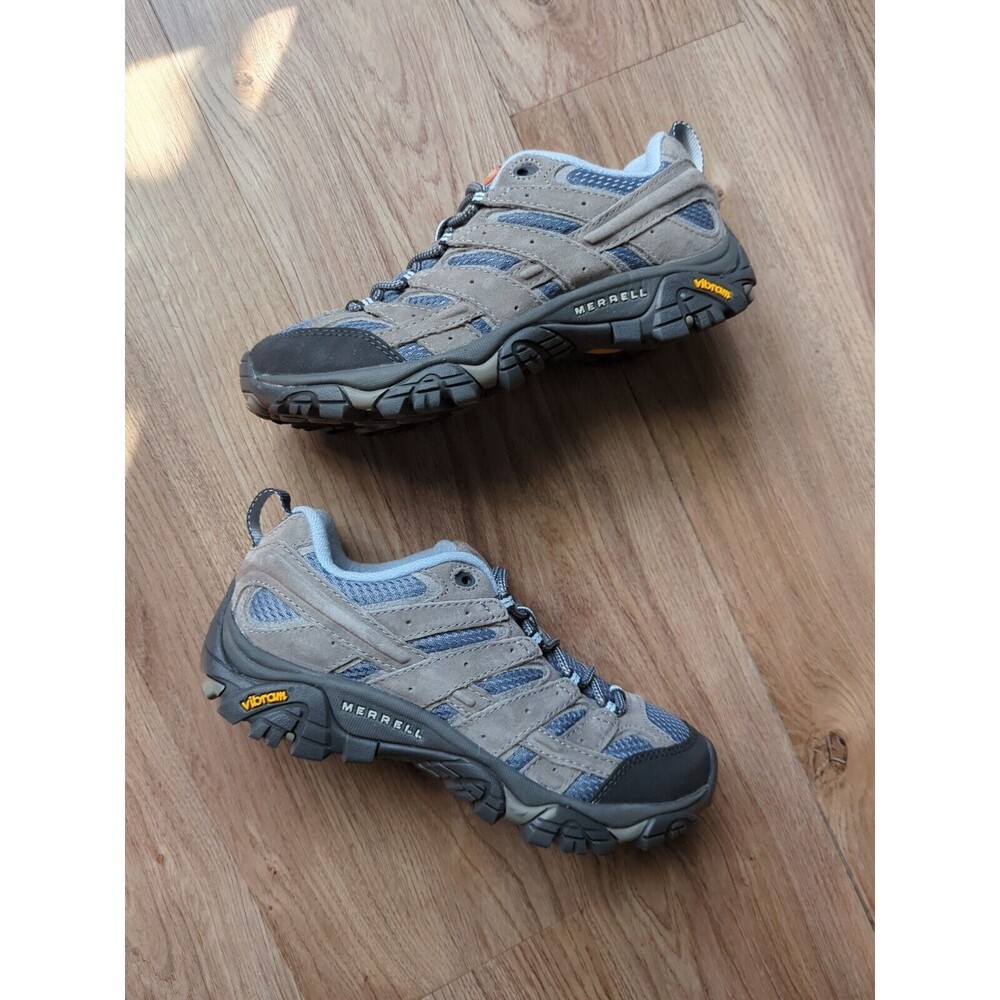 Merrill Moab Vent Womens 7 Grey Blue Hiking Sneakers